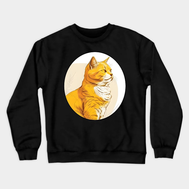 Happy Cats Faces, Be Happy Everyday Crewneck Sweatshirt by Matthew Ronald Lajoie